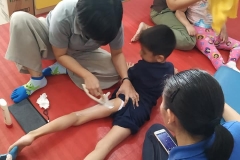 PIASTM Certified Therapists working on a child